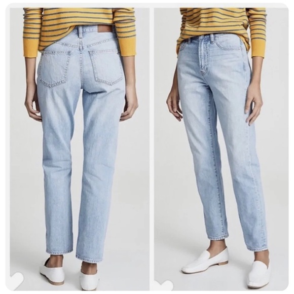 Madewell The Perfect Vintage Jean High Rise Straight Leg Light Blue Wash - Picture 1 of 3